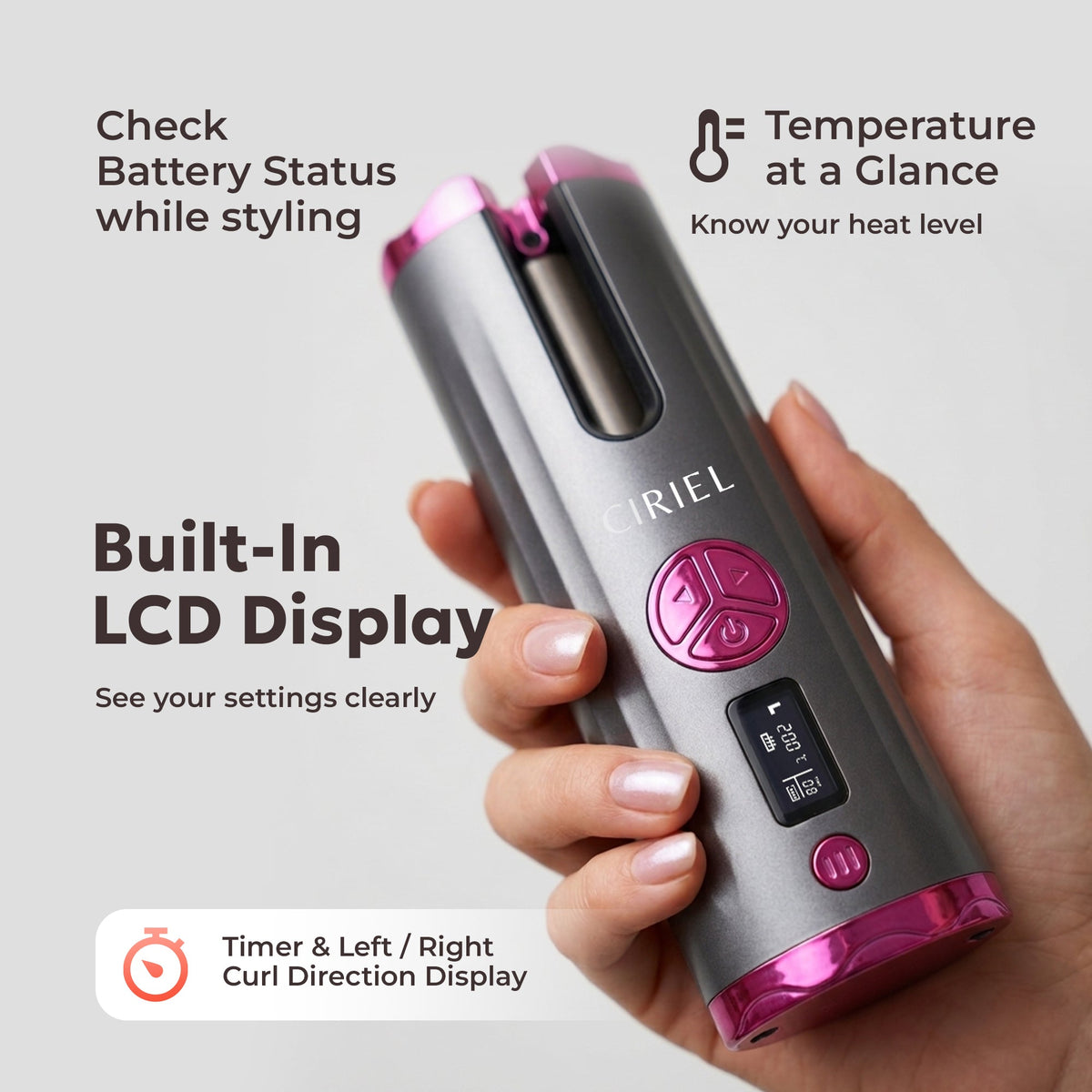 FineCurl Pro - Cordless Curling Tool