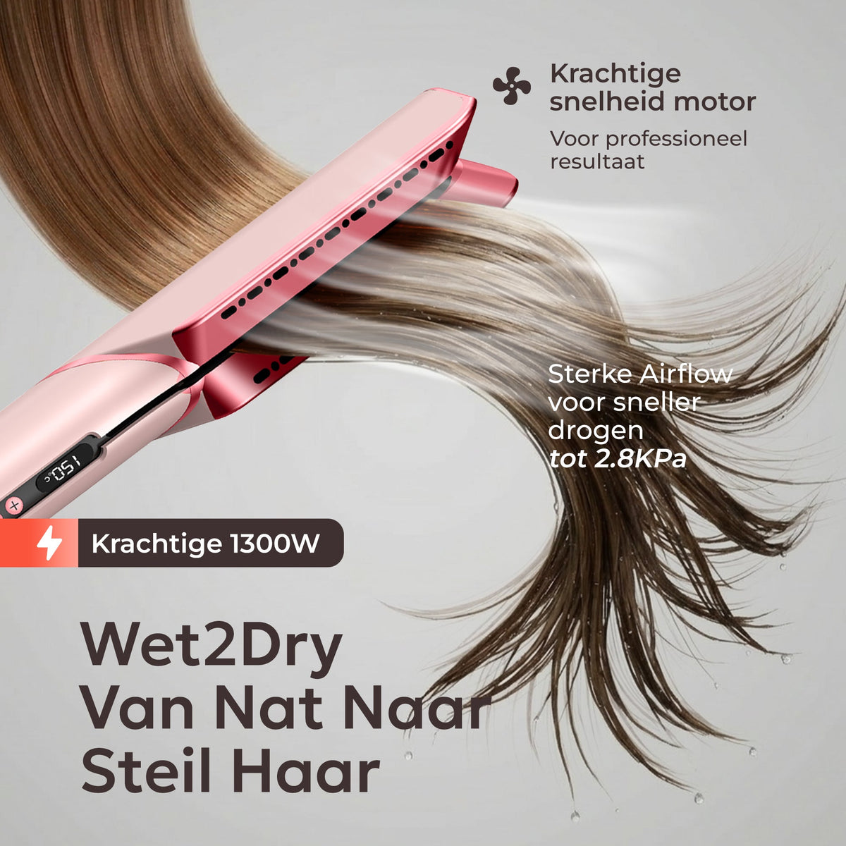 Ciriel DryStrait – 2-in-1 Hair Straightener & Hairdryer – Wet-to-Dry