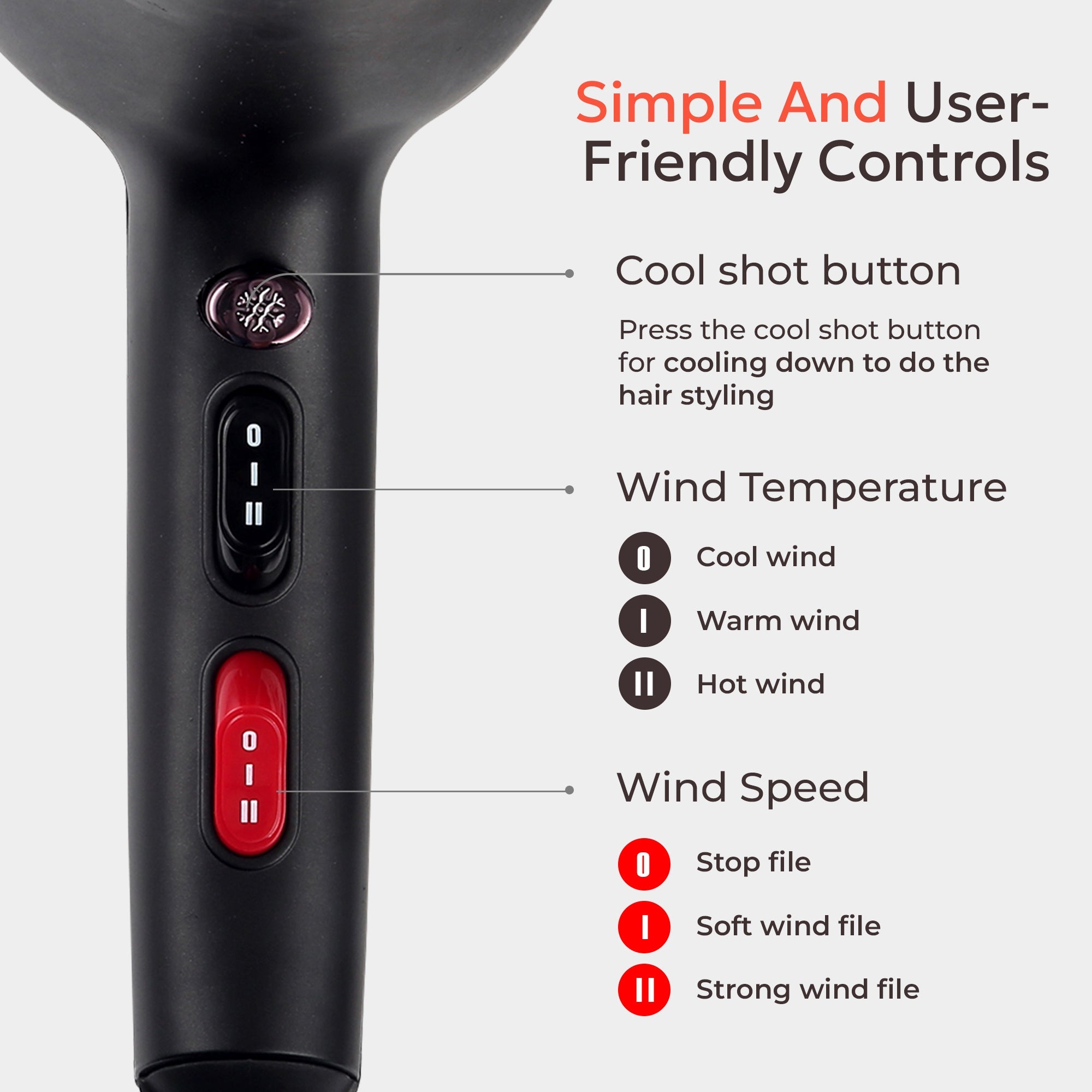 CIRIEL Hairdryer with Diffuser - Ionic Hairdryer