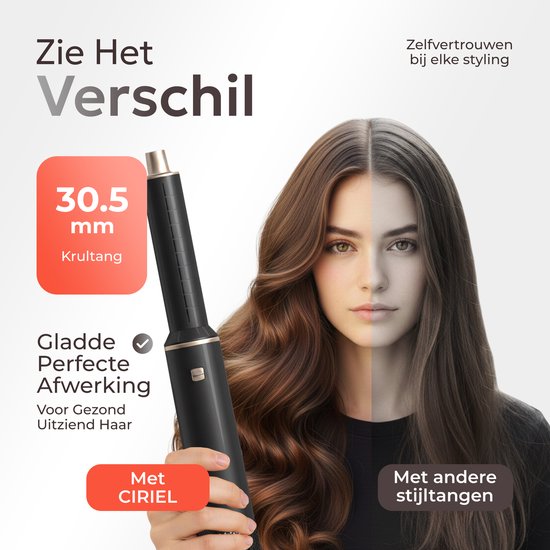Ciriel StyleWrap 5™ — Black | 5-in-1 Hair Dryer Brush