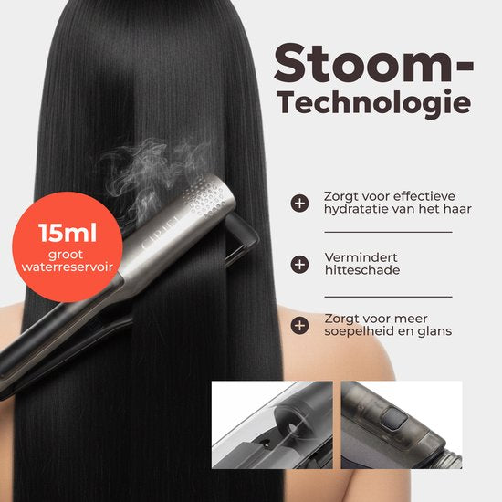 CIRIEL SteamSilk™ Steam Hair Straightener - Grey
