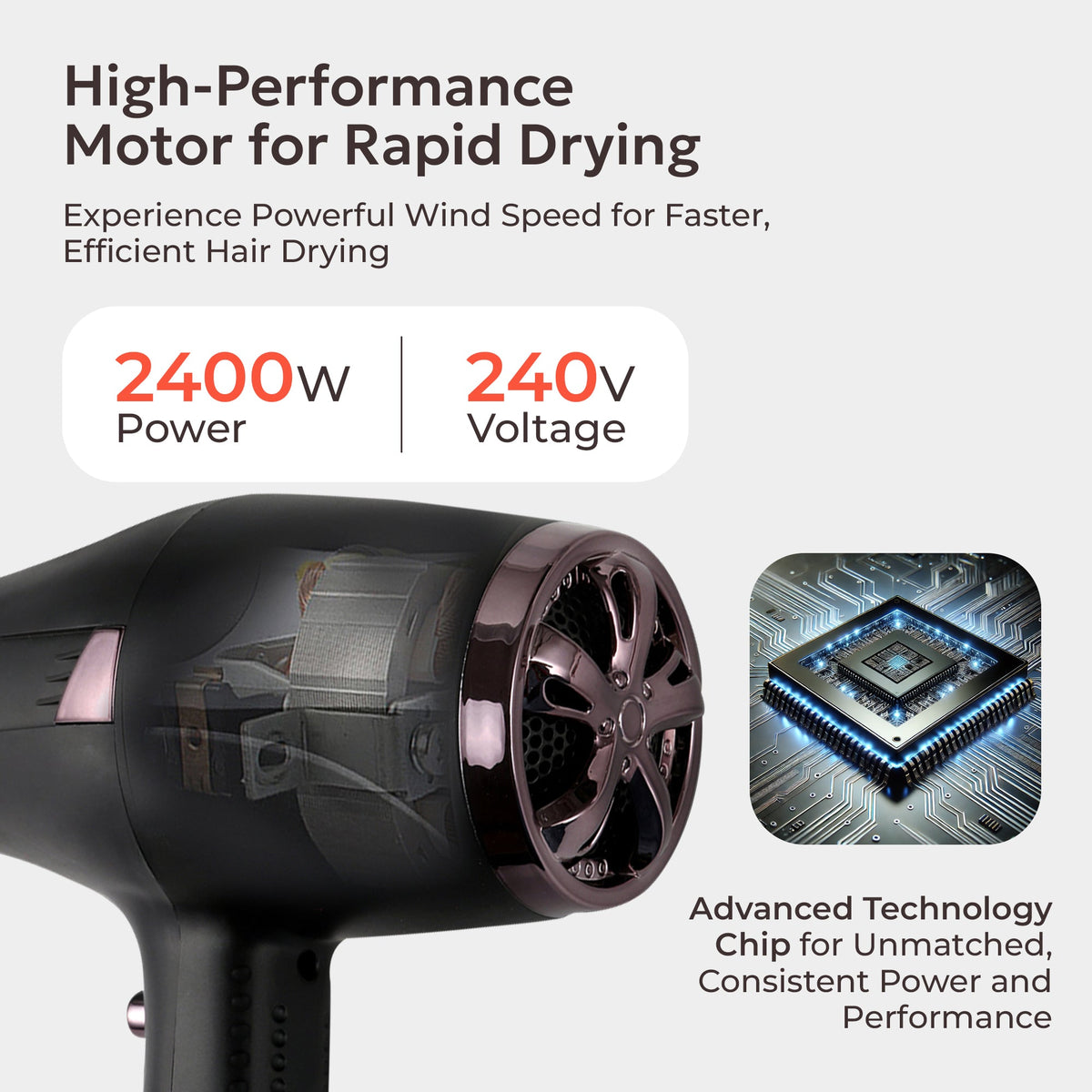 CIRIEL Hairdryer with Diffuser - Ionic Hairdryer