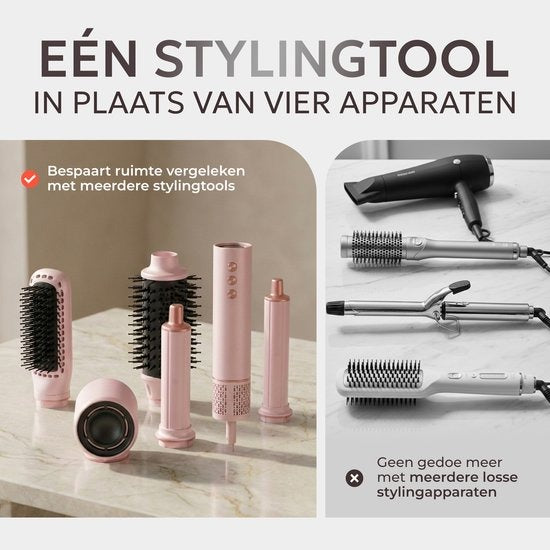 Ciriel StyleWrap™ 5 — Rose | 5-in-1 Hair Dryer Brush