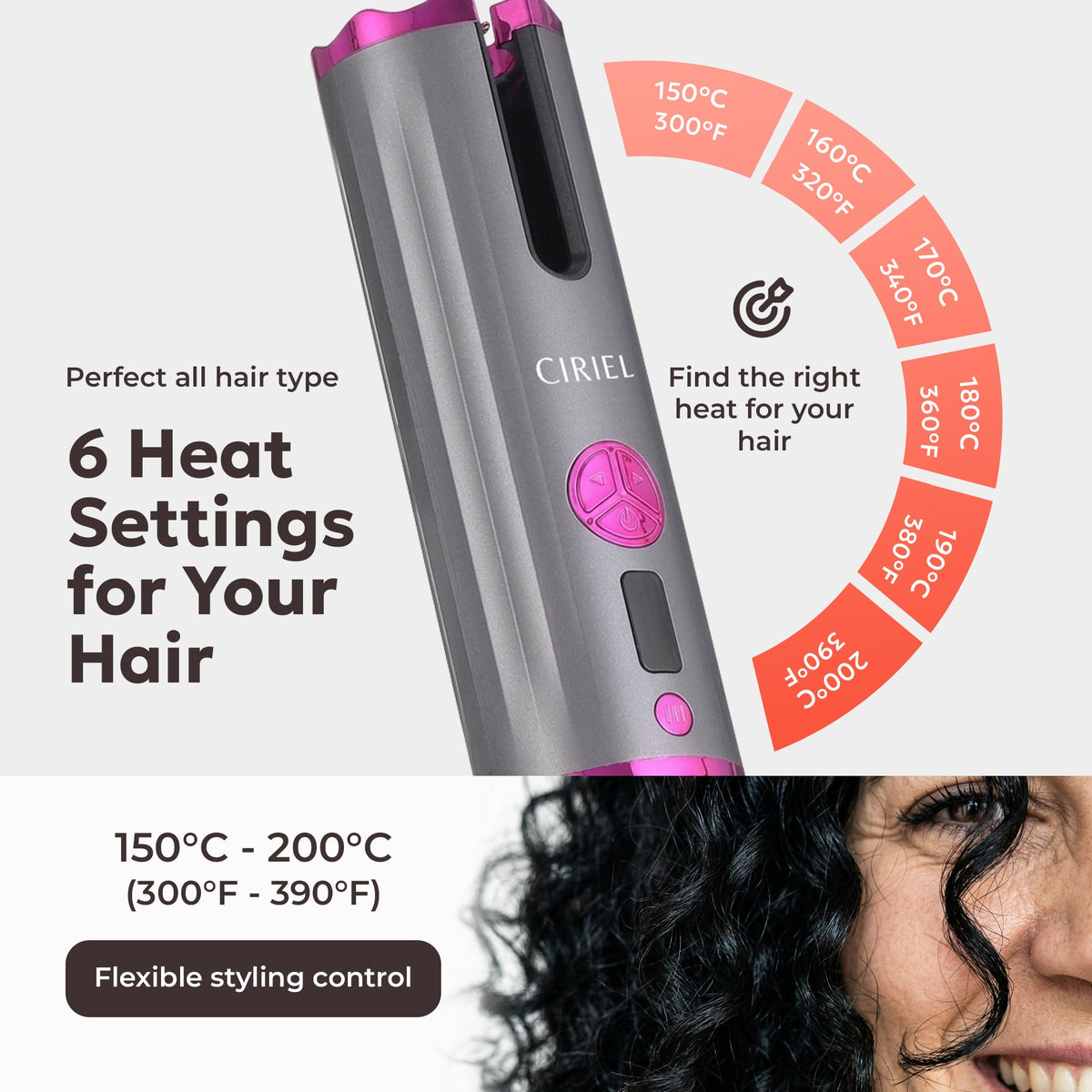 FineCurl Pro - Cordless Curling Tool