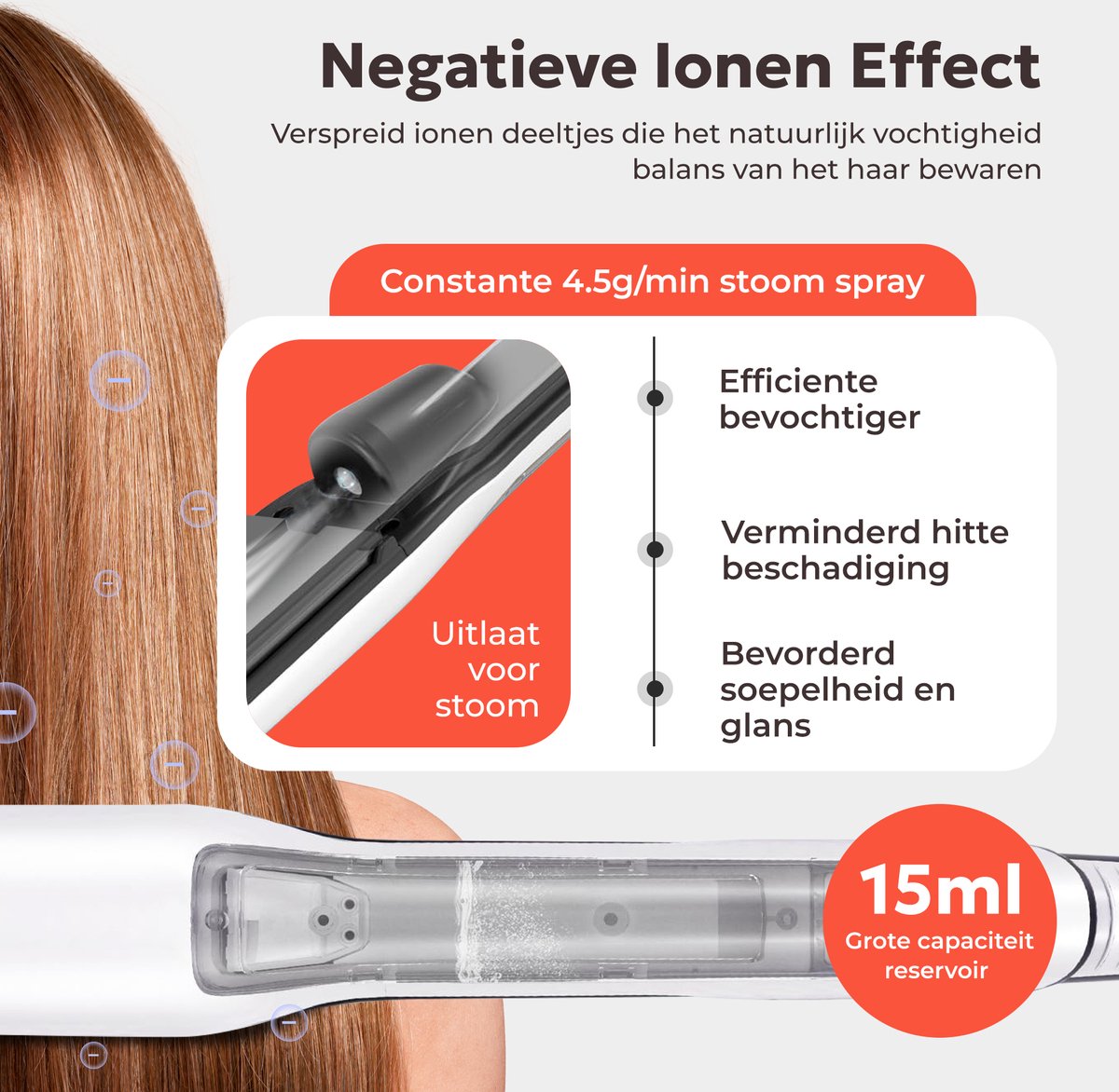 CIRIEL SteamSilk™ Steam Straightener - White
