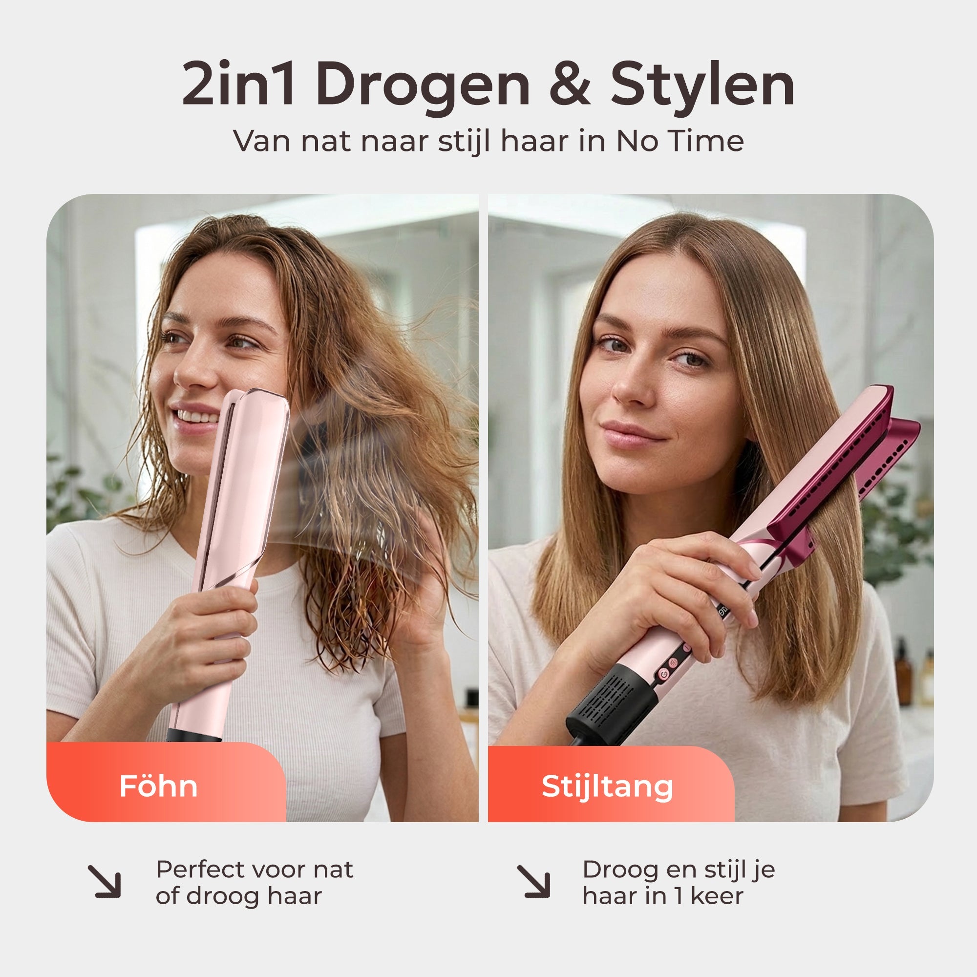 Ciriel DryStrait – 2-in-1 Hair Straightener & Hairdryer – Wet-to-Dry