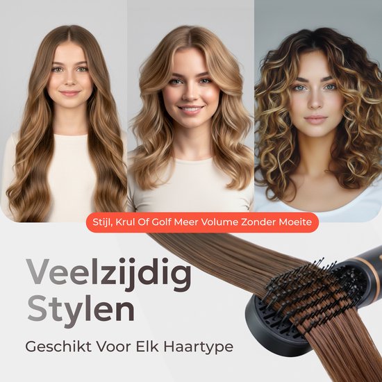 Ciriel StyleWrap 5™ — Black | 5-in-1 Hair Dryer Brush