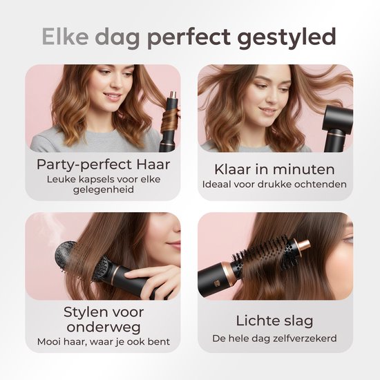 Ciriel StyleWrap 5™ — Black | 5-in-1 Hair Dryer Brush