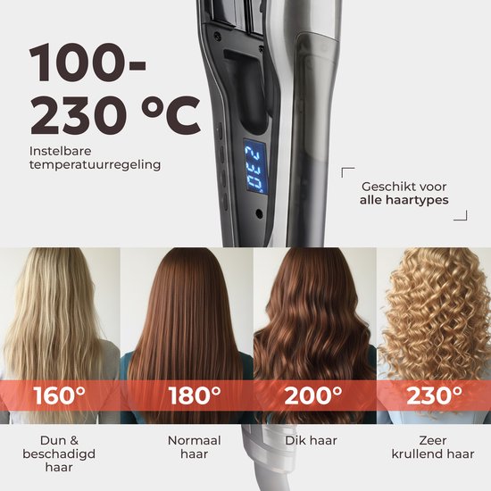CIRIEL SteamSilk™ Steam Hair Straightener - Grey