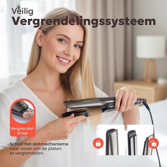 CIRIEL SteamSilk™ Steam Hair Straightener - Grey