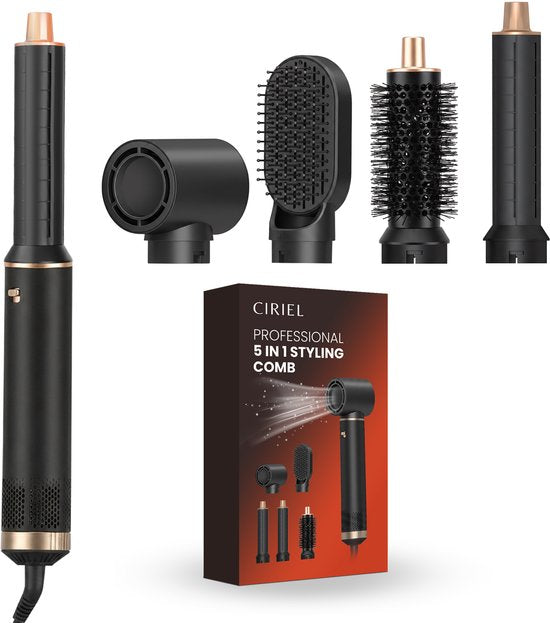 Ciriel StyleWrap 5™ — Black | 5-in-1 Hair Dryer Brush
